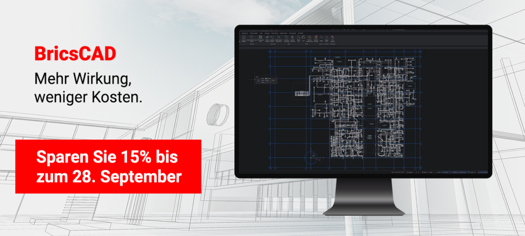 15 % Rabatt auf neue BricsCAD V26 Einzelplatzlizenzen 1 BricsCAD Aktion Aug 2026